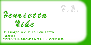 henrietta mike business card